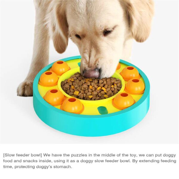 Puzzle Alimentaire Rotatif Intelligent pour Chat & Chien – Manger