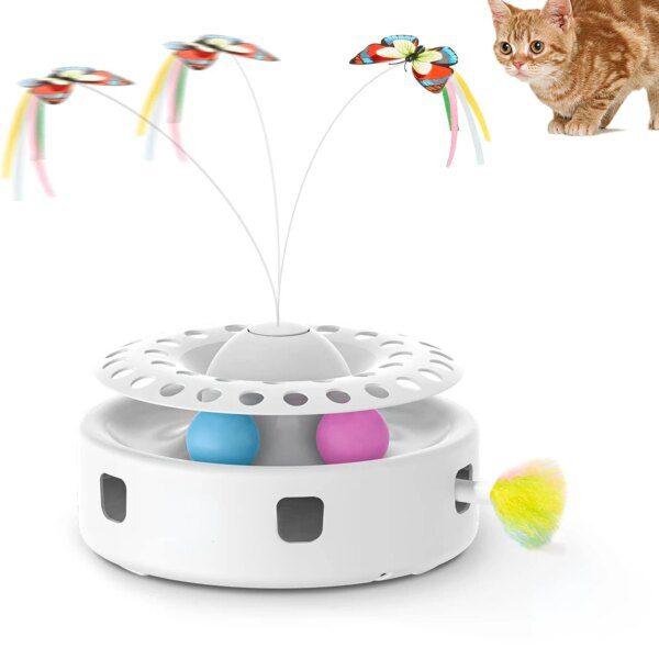 Jouet Interactif Intelligent 3-en-1 pour Chat – Chasse Complète