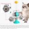 Roue Interactive à Ventouse pour Chat – Mouvement Contrôlé
