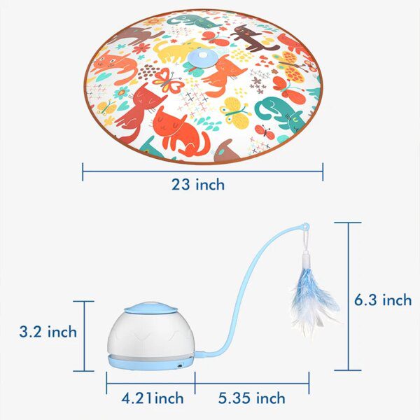 Jouet Électrique Rotatif 360° pour Chat – Chasse Invisible