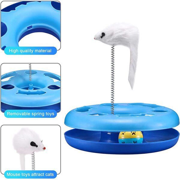 Jouet interactif de piste avec souris à ressort – Chasse continue