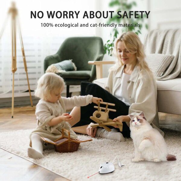 Jouet lumineux auto-rotatif avec plumes – Chasse intelligente