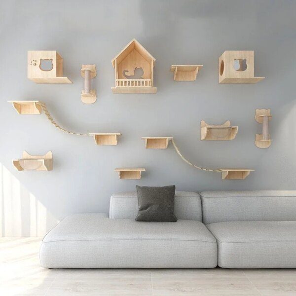 arbre a chat Maison, Center d'activité pour chats, grattoir de sol à plafond