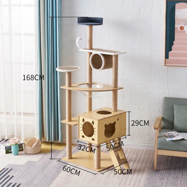 66596-59d951.jpg arbre a chat Grattoir universel pour chat en bois massif, quatre saisons, accessoires pour chats