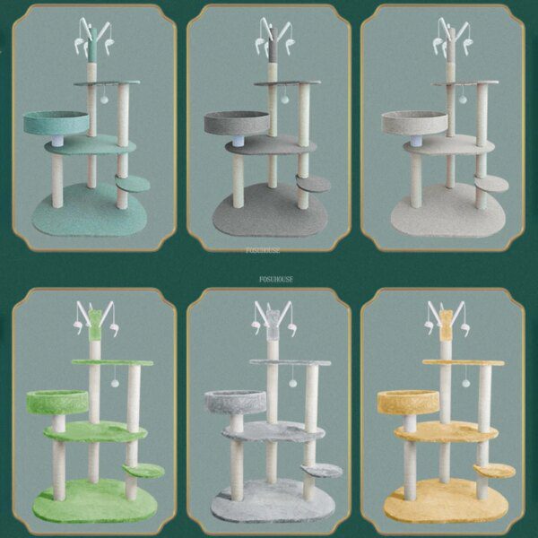 arbre a chat  Cadre d'escalade pour chat en bois massif, fournitures pour Villa, maison, jouets, litière