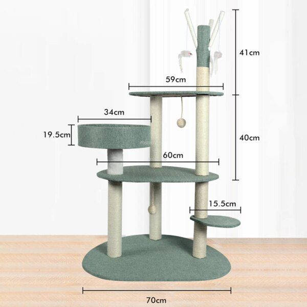 arbre a chat  Cadre d'escalade pour chat en bois massif, fournitures pour Villa, maison, jouets, litière
