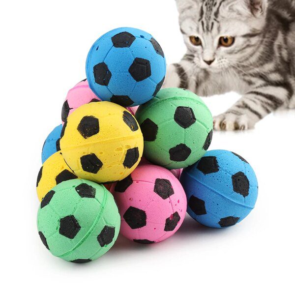 Balles EVA colorées pour chat – Jeu léger & poursuite