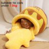 Niche pour chat « Pot de miel » – Lit d’hiver en peluche pour sommeil