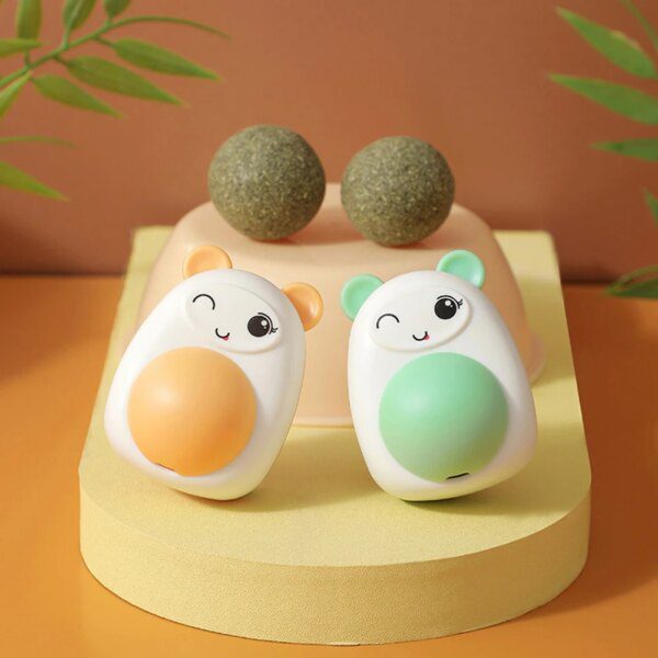 Boule murale rotative à l’herbe-aux-chats – Apaisement