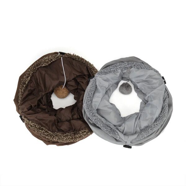 Tunnel-Tente Pliable pour Chat – Baril Douillet Automne & Hiver