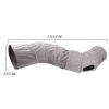 Tunnel Pliable Gris pour Chat – 3 Trous, Tube de Défilé