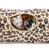 Tunnel Pliable pour Chat – Imprimé Léopard, 2 Trous