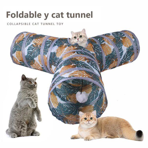 67144-575a02.jpg Tunnel Labyrinthe Pliable pour Chat – 2, 3 ou 4 Voies