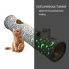 Tunnel Lumineux Pliable pour Chat – Auto-Brillant avec Balle en Peluche