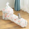 67304-06e2fa.jpg Tunnel-Lit Patchwork pour Chat – Couchage Double Option