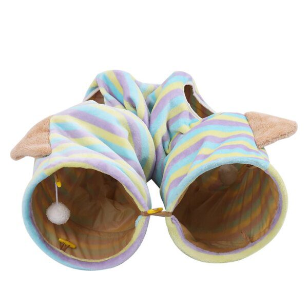 Tunnel Pliable 4 Portes pour Chat – Design Droit avec Oreilles