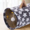 Tunnel Pliable 4 Portes pour Chat – Design Droit avec Oreilles