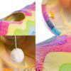 Tunnel Arc-en-Ciel en Flanelle pour Chat – Canal d’Entraînement Pliable