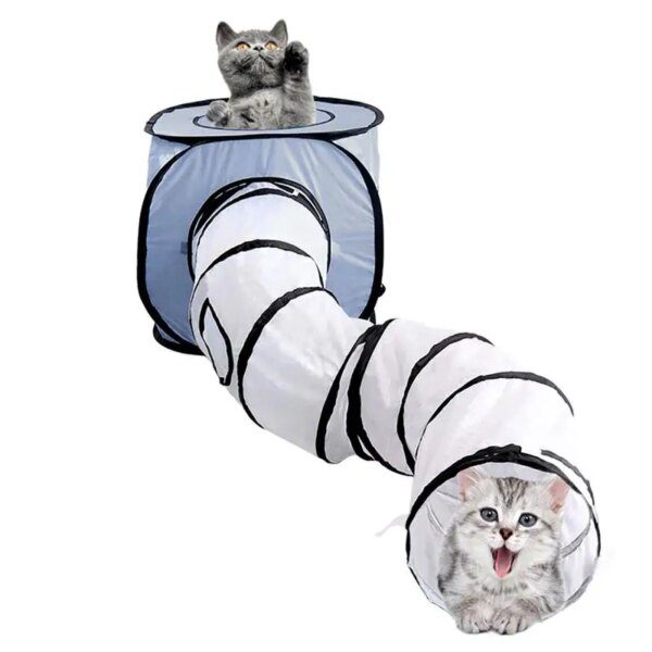 Jouets Tunnel pour chat et chat, Tubes de jeu avec balle pliable, pour chaton, chien, chiot, lapin
