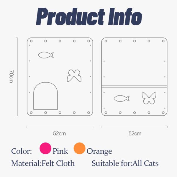 Tunnel en Feutre pour Chat – Nid Doux Auto-Jeu à Trous