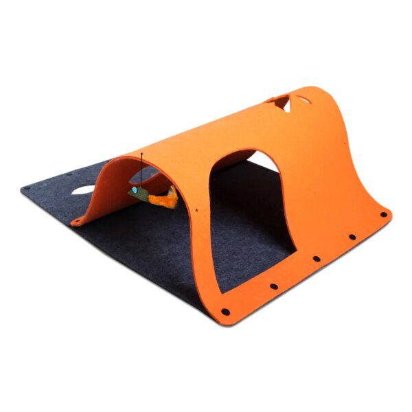 Tunnel en Feutre Chat – Nid Doux Auto-Jeu à Trous