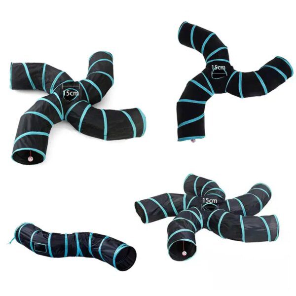 Tunnel Pliable Multi-Voies pour Chat – Système d’Exploration