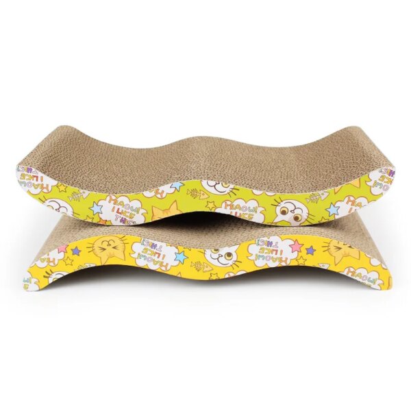 WaveScratch Cocoon™ – La planche ondulée à gratter avec herbe-aux-chats