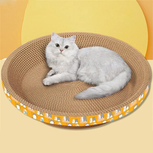 griffoir chat Planche à gratter ronde en carton ondulé pour chat