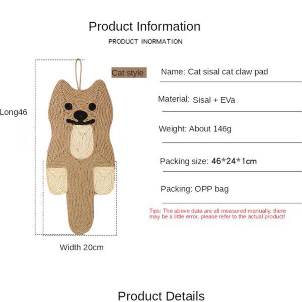 67644-255984.jpg Griffoir Chat – Tapis à Gratter en Sisal Doux & Résistant