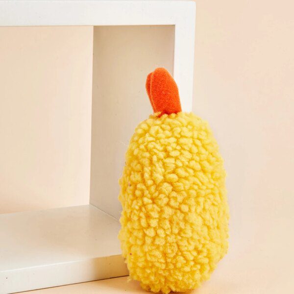 Peluche Crevette Frite Sonore – Jouet à Mâcher Doux & Fun pour Chien