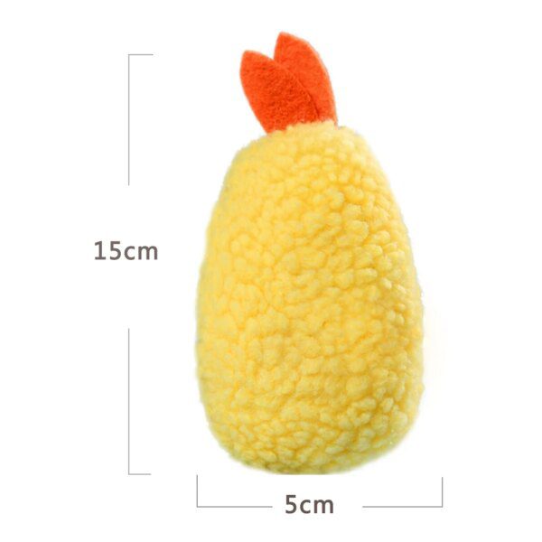 Peluche Crevette Frite Sonore – Jouet à Mâcher Doux & Fun pour Chien