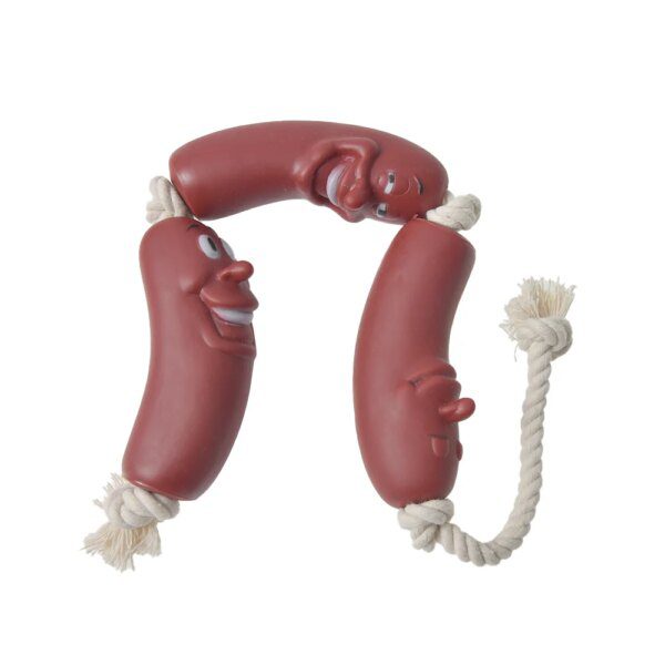 os a macher chien à mâcher en forme de saucisse pour chien, 1/3 pièces, interactif, amusant
