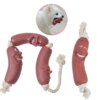 os a macher chien à mâcher en forme de saucisse pour chien, 1/3 pièces, interactif, amusant