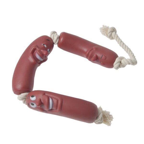 os a macher chien à mâcher en forme de saucisse pour chien, 1/3 pièces, interactif, amusant