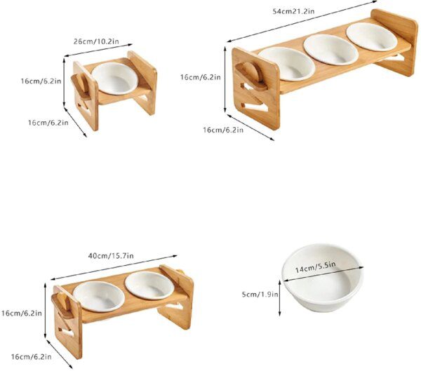Gamelle Chien & Chat Surélevée en Céramique – Inclinaison 15°