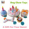 peluche pour chien jouets pour chiens en peluche pour fête d'anniversaire