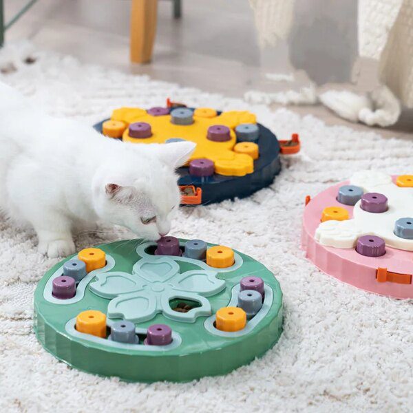 Puzzle interactif pour chiens et chats, bols à Slow Food pour petits chiens et chatons