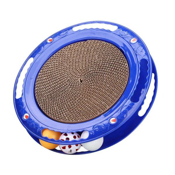 Griffoir Chat – Planche à Gratter 3-en-1 Interactive avec Plateau Tournant