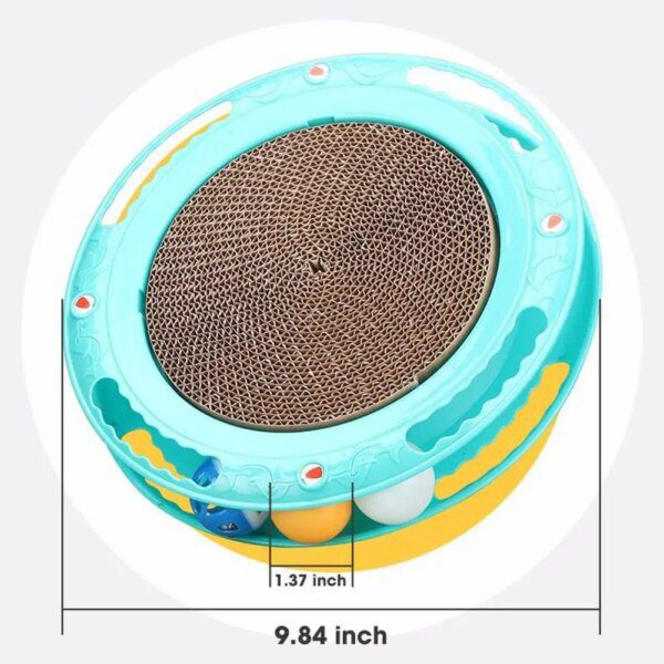 Griffoir Chat – Planche à Gratter 3-en-1 Interactive avec Plateau Tournant