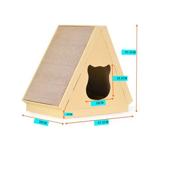 griffoir chat Maison triangulaire pour chat, planche à gratter, jouet à griffes, litière triangulaire