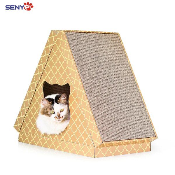 68799-3f139b.jpg griffoir chat Maison triangulaire pour chat, planche à gratter, jouet à griffes, litière triangulaire