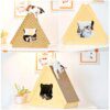 griffoir chat Maison triangulaire pour chat, planche à gratter, jouet à griffes, litière triangulaire