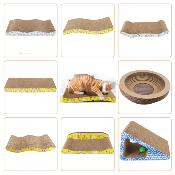 Griffoir Chat – Planche à Gratter en Papier Ondulé Forme Cloche