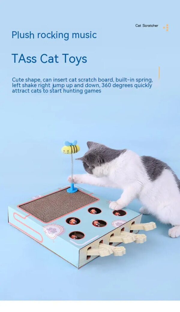 Jouet pour Chat – Boîte de Chasse 3-en-1 Interactive avec Griffoir