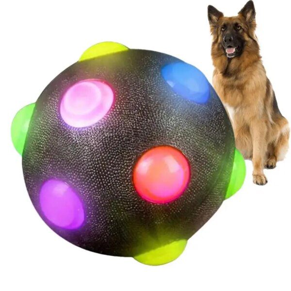 69167-0ab668.jpg Balle Scintillante LED en TPR pour Chien – Jeu Lumineux, Mastication