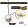 Jouet de Recherche de Nourriture pour Perroquet – Boule Acrylique Suspendue