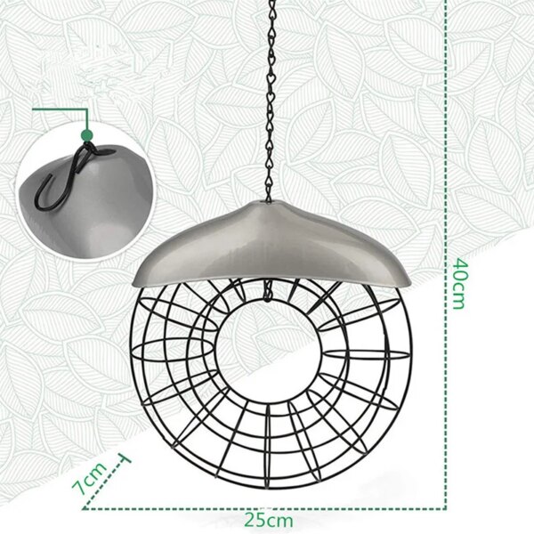 Mangeoire Coupe-Vent Étanche en Forme de Boule – Support Suspendu