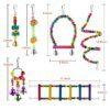 Pack 10 Jouets pour Perroquet – Balançoires, Hamac, Perches à Mâcher