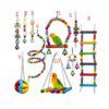 Jouets Indestructibles pour Perroquet – Pack 10 Jeux Suspendus