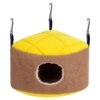 Hamac Nid 831B en Peluche – Cabane Chaude Suspendue pour Perroquets